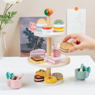 Wooden Dessert Cake Tea Party Set For Little Girls Toys  Pretend Play Kids Tea S