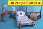 Bedroom Set Dollhouse Wooden Furniture 1 6 Playscale 12    Dolls Barbie Mh Yosd