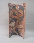 Fine Vintage Australian Aboriginal Snake Bark Painting W Church Missionary Label