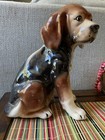 Vintage Large Ceramic Beagle dog Figurine 11 5   