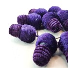 Antique Edwardian Era Fabric Beehive Bead Button 10pc Clothing Decor Purple