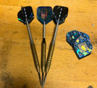 Vintage Bottelsen Darts Original Red Pouch With 3 Darts W xtra Flights