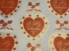Vtg To My Valentine Wrapping Paper Gift Wrap Red   Gold Hearts 30    X 24    Sheet