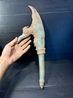 Ancient Near Eastern Bronze Rare Axe With Wild Animal Figure  Circa 200-250bc