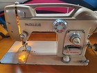 Vintage White Sewing Machine Model 764 With Pedal - Working