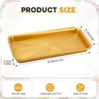 Ziliny 20 Pack Plastic Serving Trays For Party  Reusable Platters  Gold