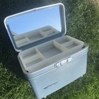 Vintage Retro Small Hard Case Luggage Travel Master Blue Makeup  Mirror   Sears 