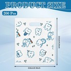 50 300 Pcs Tooth Merchandise Bags With Handles Plastic Dental Bags For Patients
