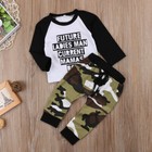 Toddler Kids Baby Boys Tracksuit Letter Tops Pants Trousers Outfits Clothes Set