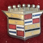 Vintage Cadillac Crest Emblems Lot 6 Metal Parts Restoration