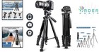 67 Inch Camera Tripod With Travel Bag Cell Phone Holder Remote Compatibility