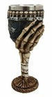 Ebros Skeleton Hand Bones Wine Chalice Goblet 6oz Cup Mummy Grip Of Death