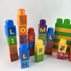 Mega Bloks  Sesame Street Abcs Learn As You Grow 72 Pieces With Carrying Bag