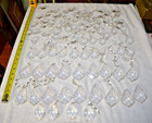 Large Lot Of Antique vintage Authentic Leaded Glass Crystal Chandelier Prisms