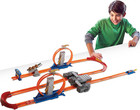Hot Wheels Toy Car Track Set  Track Builder Playset Total Turbo Takeover With 1 