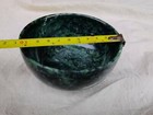 Chinese Handmade Jade Carving   round Edge Natural Dark Green Jade Bowl