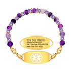 Ladies Fashion Medical Id Alert Identity Bracelet Any Contact Information
