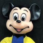 Vintage Disney Mickey Mouse Vinyl Plush Rubber Face 6 Inch Made In Japan 1960 s 