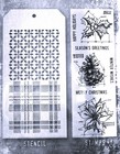 Blueprint Christmas 2 Tim Holtz Clear Stamp   Plaid Nordic Stencil Set Thmm192