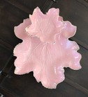 Vintage Mcm California Pottery 1950s Pink   Gold Chip dip Original Stand Nice    