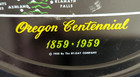 Oregon Centennial 12  Metal Serving Tray Souvenir Vintage 1958