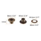 100set Grommets Kit Metal Eyelets 4mm 0 16  Grommet For Shoes Clothes  Bronze