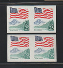 Us Error Stamps 2280c Flag  Yosemite Dk   Lt Green  Imperf Coil Pairs  Mnh