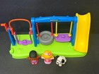 Rare Fisher-price Little People Jump   Play Swing Set 3 Figures Slide Jump Rope