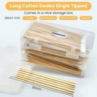 500 Pc Cotton Swab Applicator Q-tip Swabs 6  Extra Long Bamboo Handle Cleaning