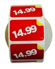14 99 Pricing Labels   1 5 x1  Red Price Sale Adhesive Stickers One Roll Of 1000