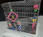 Small Metal Critter Pet Cage  11   l X 11    W X 11 H Top Open  hanging Toys 