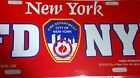 Fdny Red License Plate City Of New York Fire Department Metal 12 X 6 Inches