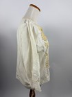 Mexican Peasant Natural Cotton And Beige Embroidered Top S m