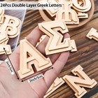 Double Layer Wooden Greek Letters 2 Inch Unfinished Wood Greek Alphabets Lett