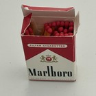 Vtg 90s Miniature Marlboro Red Cigarette Pack Flip Top Box Matches Sealed New