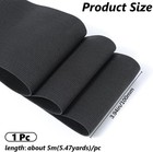 5m 4 Inch Elastic Band Spool Black Heavy Stretch High Elasticity Knit 