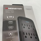 Monster 6 Outlet Wall Tap Surge Protector 3a Usb-c 1a Usb-a 1200 Joules