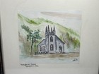 Vtg Ooak Watercolor Painting 1st Presbyterian Church Georgetown Colorado E Kurtz