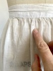 Antique Edwardian 1900s White Cotton Striped Lawn Tea Skirt Victorian 27  Waist