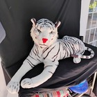 Jumbo Melissa And Doug White Bengal Tiger Plush Stuffed Animal Realistic