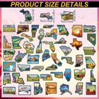 50 Pcs Map Fridge Magnets Souvenirs Individual State   Province Refrigerat   