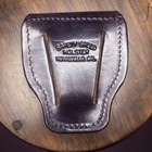 Safety Speed Handcuff Case  Holster Leather Basket Weave Chrome Snap Made In Usa