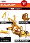 Gp Footpeg For Honda 12-20 Cbr1000rr 2013 2014 2015 2016 Arashi Rearset Footrest