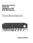 Harman Kardon 730 Receiver Owner s Manual  Technical Manual    Service Bulletin