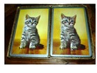 Vintage Double Deck Of Playing Cards Kitten