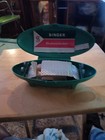 Singer Sewing Machine Button Holer And Accessories In Green Case Vintage Usa