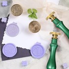 Elegant Initial J Wax Seal Kit 2pcs Exquisite Brass Stamp Heads With Eucalypt   