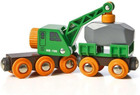 Brio World 33698 - Clever Crane Wagon Set - 4 Piece Wooden Toy Train Set For Kid