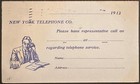 Us Uy5 Telephone Directory  ny City  Contract Request 1912  Advertising  d2