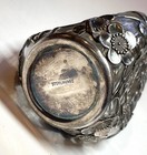 Antique 950 Sterling Silver Pinch Bottle Plum Cherry Blossom Salt Shaker Japan